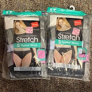 JMS Breathable Stretch Tagless Bikinis Size 12/4X Set of 10 Gray Pink Black New